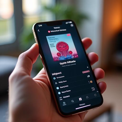 A smartphone displaying a music streaming app interface.